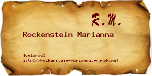 Rockenstein Marianna névjegykártya